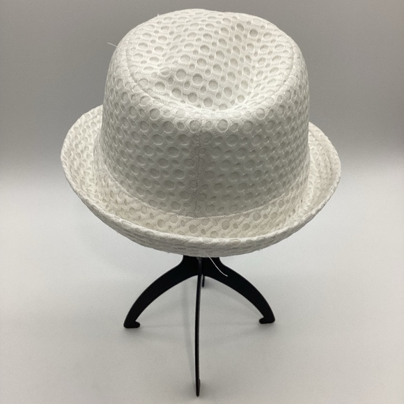 1820. Unisex White Textured Fedora Hat Size S/M NWOT - Picture 2 of 3
